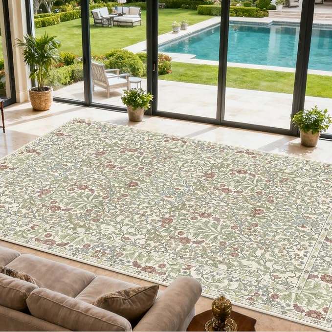 Extra Large 10x14 Area Rug for Living Room, Washable Rugs for Dining Room - Image 3