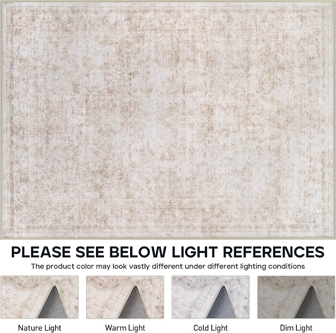 9x12 Area Rugs for Living Room Rug Washable: Modern Large Rug for Dining Room - Image 8