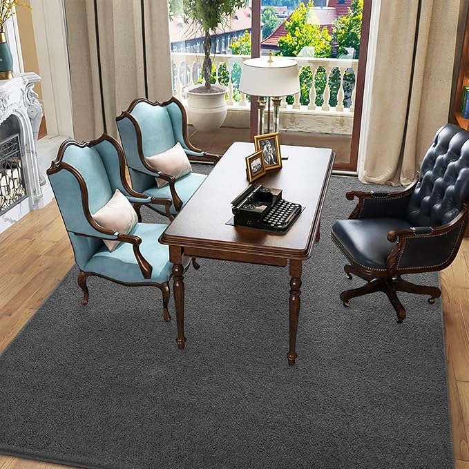 Pettop 6x9 ft Dark Grey Area Rugs - Image 6