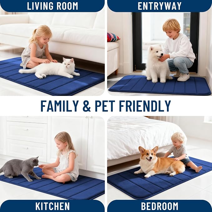 OLANLY Memory Foam Long Bathroom Rugs Runner 47x17, Super Soft Absorbent Bath - Image 9