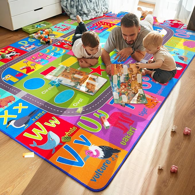 HOMORE Kids Rug, 10x14 Large Educational Rugs - Image 2