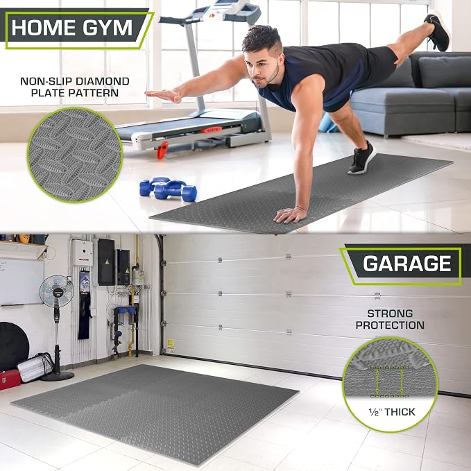 ProsourceFit Exercise Puzzle Mat ½-inch, EVA Interlocking Foam Floor Tiles - Image 3
