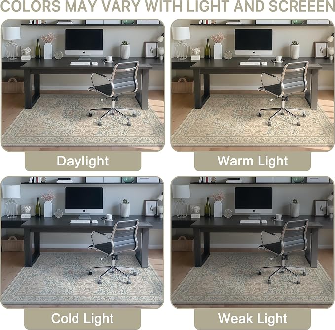 36"x60" Office Chair Mat for Hardwood Tile Floor, Under Desk Carpet Protector - Image 6