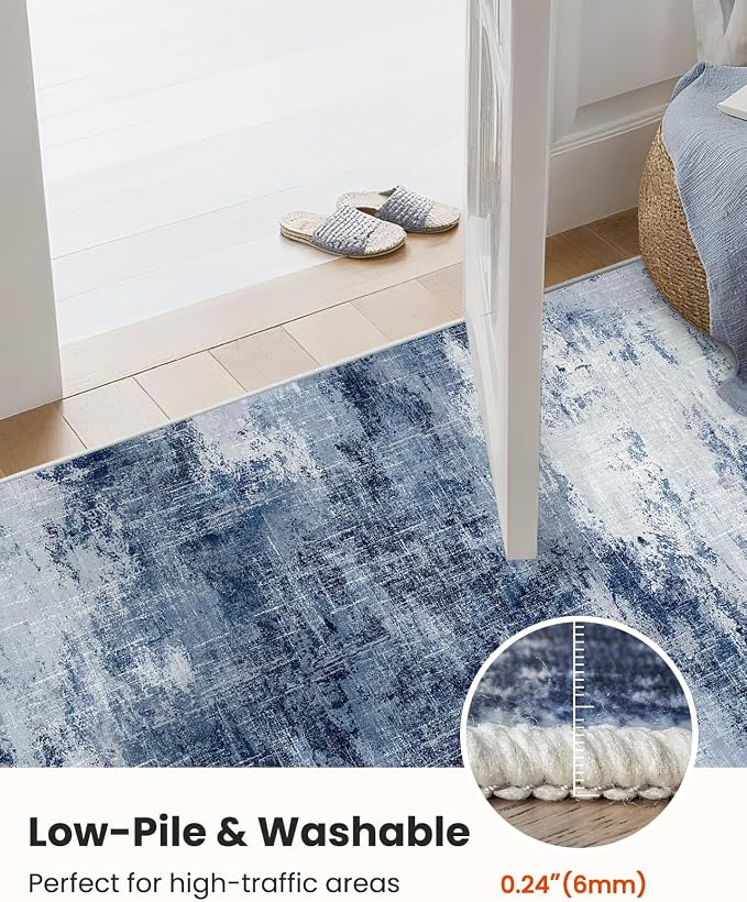 3x5 Area Rug for Bedroom, Modern Abstract Washable Rug - Image 6
