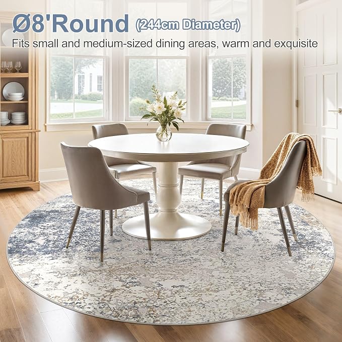 8ft Round Area Rug Living Room Rugs - Image 2