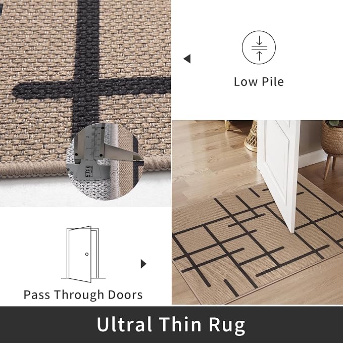 Tangsoo Modern Easy Jute Rug 5x7 Large Washable Area Rugs - Image 5