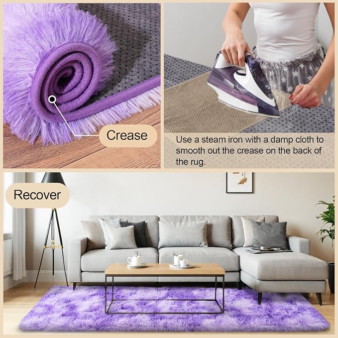 Mugorn 5x7 Rugs for Living Room, Large Fluffy Area Rugs for Bedroom, Soft - Image 2