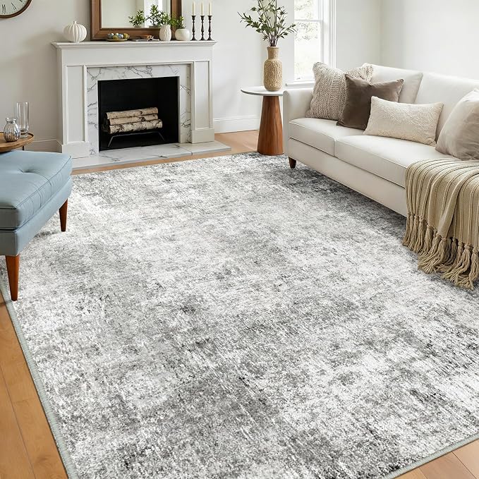 RELEANY Washable Area Rugs 5'x7' Non-Slip Modern Abstract Soft - Image 4