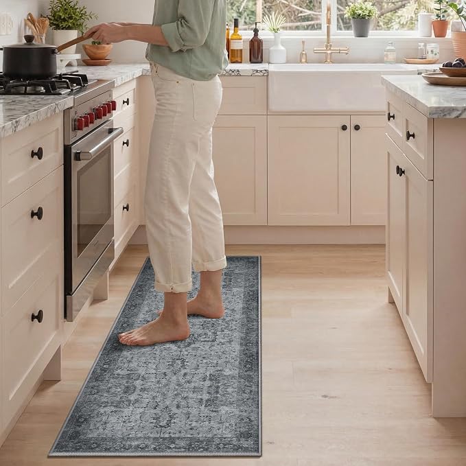 GENIMO Kitchen Rugs Non Slip Washable, Cushioned Standing Mat, Kitchen Runner - Image 5