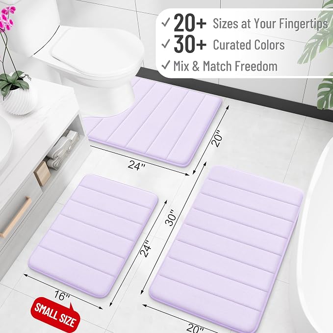 OLANLY Memory Foam Long Bathroom Rugs Runner 47x24, Super Soft Absorbent Bath - Image 2