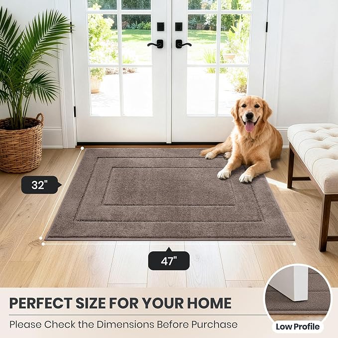 PURRUGS Dirt Trapping Door Mat 32" x 47", Non-Slip/Skid Machine Washable - Image 8