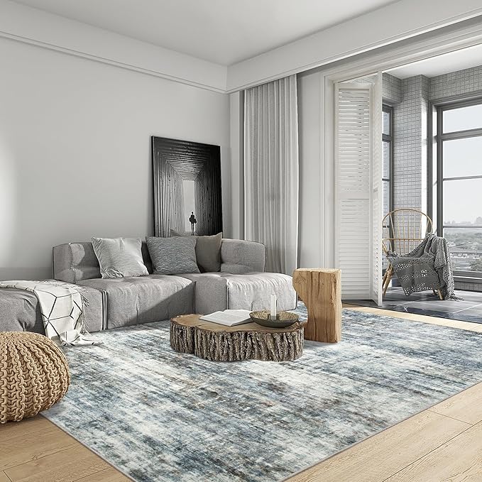 8x10 Area Rugs Washable Rug: Large Modern Abstract Living Room Rug Soft - Image 3
