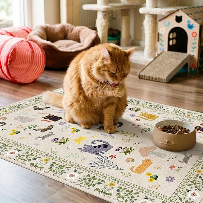 Small 2x3 Area Rugs for Entryway: Washable Kitchen Runner Rug Non Slip Soft Low by Puino