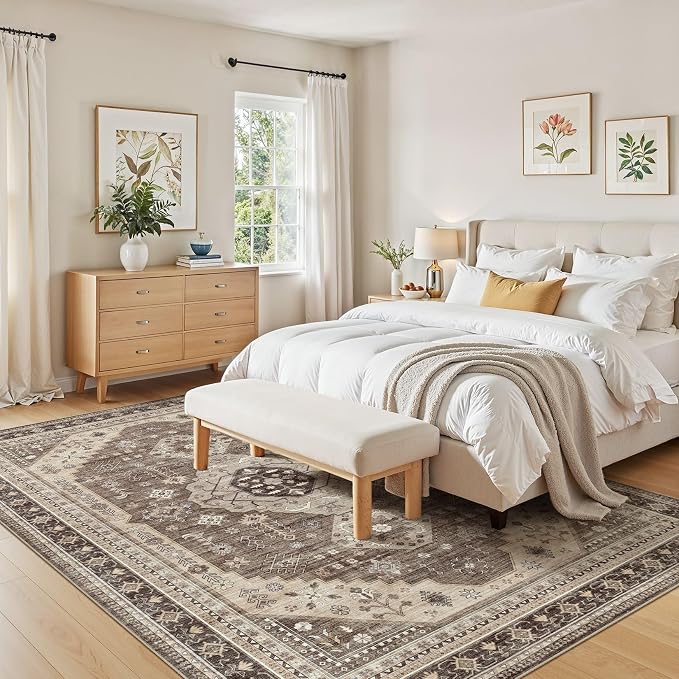 5x7 Washable Area Rug, Large Rugs - Image 5