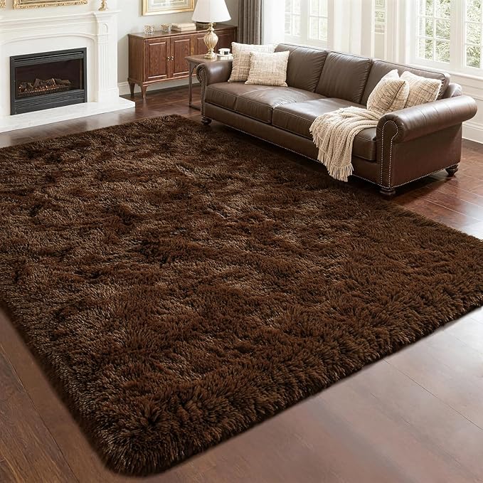 Andecor Soft Fluffy Bedroom Rugs, 6 x 9 Feet Indoor Shaggy Plush Area Rug by Andecor