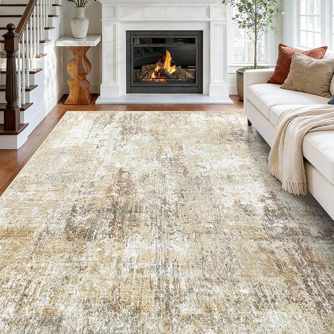 RELEANY Washable Area Rugs 7'x9' Non-Slip Modern Abstract Soft - Image 9