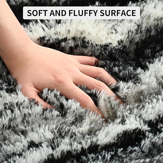 Tepook Soft Fluffy Rugs for Bedroom, 4x6 Area Rug for Living Room, Modern - Image 6