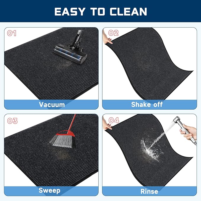 Front Door Mat, 4 x 2 Feet Indoor Outdoor Entrance Mat, Heavy Duty Commercial - Image 4