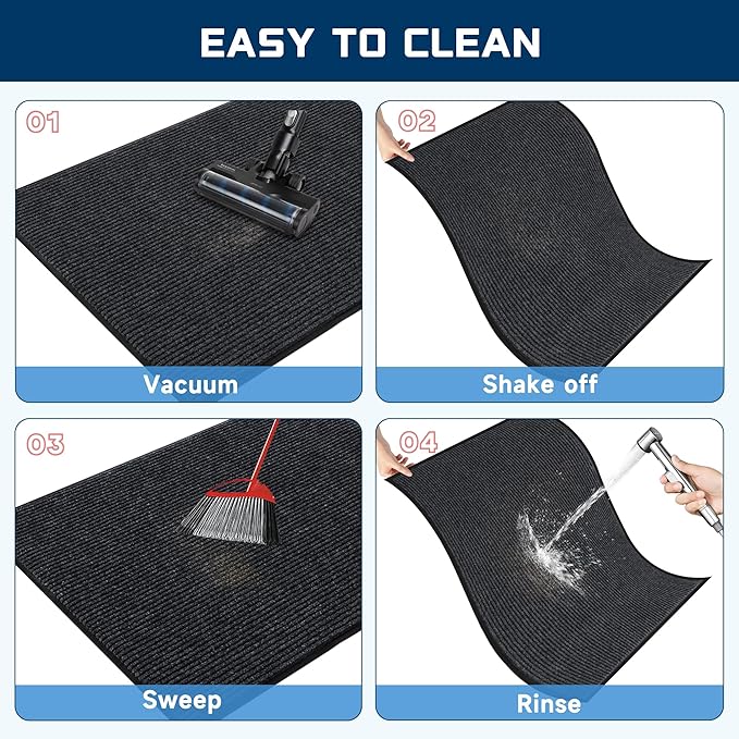 BesWin Indoor Outdoor Mat, Heavy Duty Commercial Floor Mat, Non Slip Rubber - Image 5