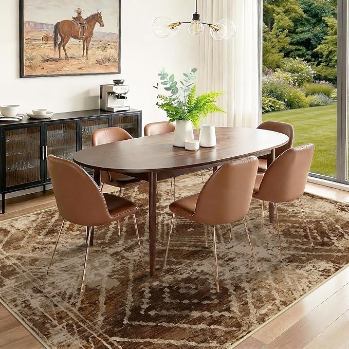 BESTSWEETIE Area Rug 5x7 Rug Machine Washable Non-Slip Low Pile Print Pattern - Image 9