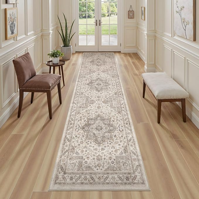 Vintage Hallway Runner Rug 2x10: Large Soft Washable Entryway - Image 4
