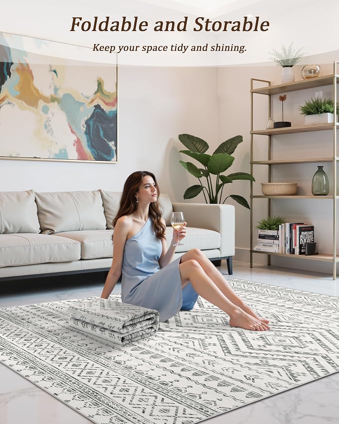 Miukiki 2x6 Hallway Runner Rug Moroccan Washable Kitchen Rug Non Slip Indoor - Image 8