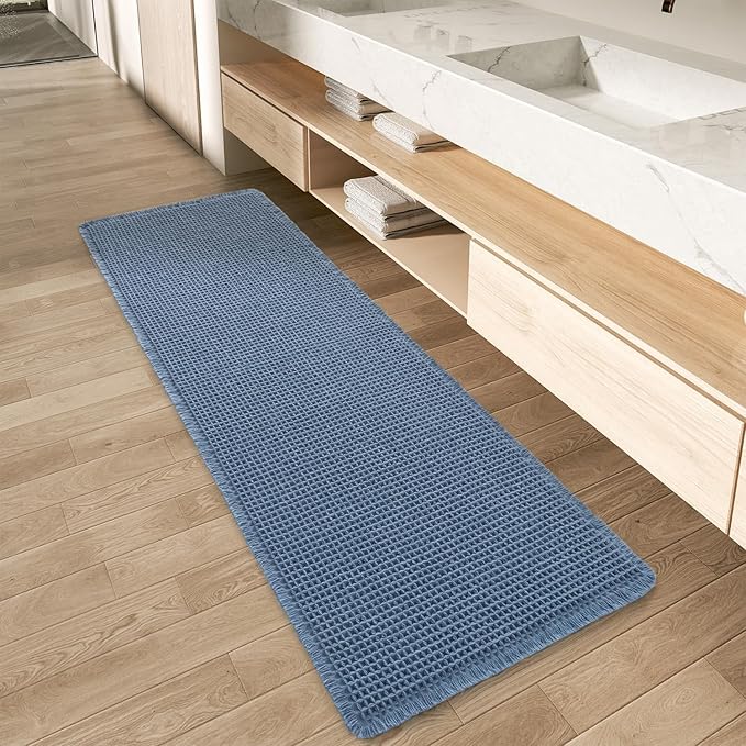 AMOAMI Upgraded Waffle Runner Rug Super Absorbent Non Slip Bath Mats by AMOAMI