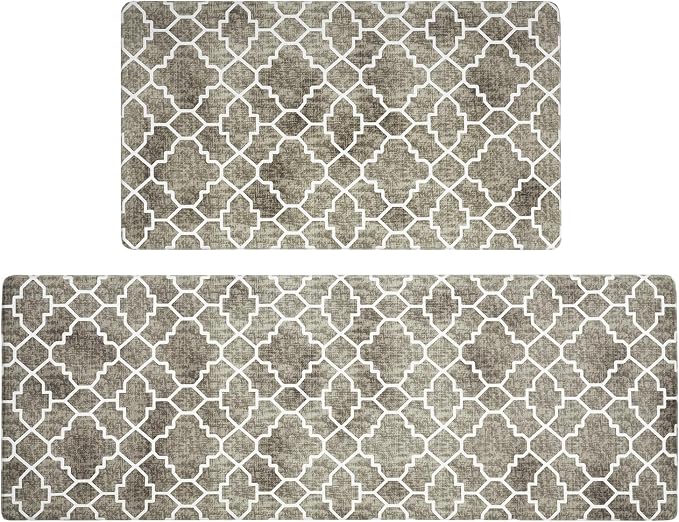 FRESHMINT Kitchen Mat Set of 2, Anti-Fatigue Cushioned Kitchen Mats by FRESHMINT
