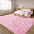 KCHOWUA Pink Fluffy Area Rug for Girls' Bedroom, Large Soft Furry Carpet for by KICHOWUA