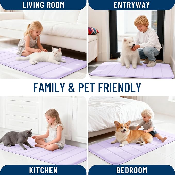 OLANLY Memory Foam Bath Mat 34x21, Super Soft Absorbent Bathroom Rugs, Quick Dry - Image 9