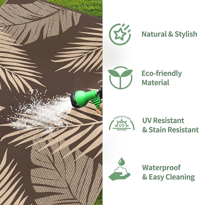 GENIMO Outdoor Rug 4' x 6' Waterproof - Image 6