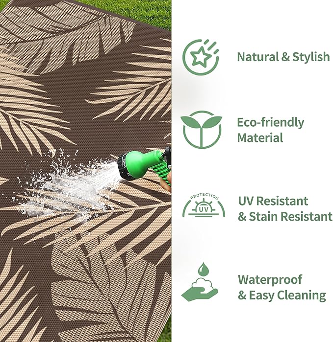 GENIMO Outdoor Rug 6' x 9' Waterproof - Image 6