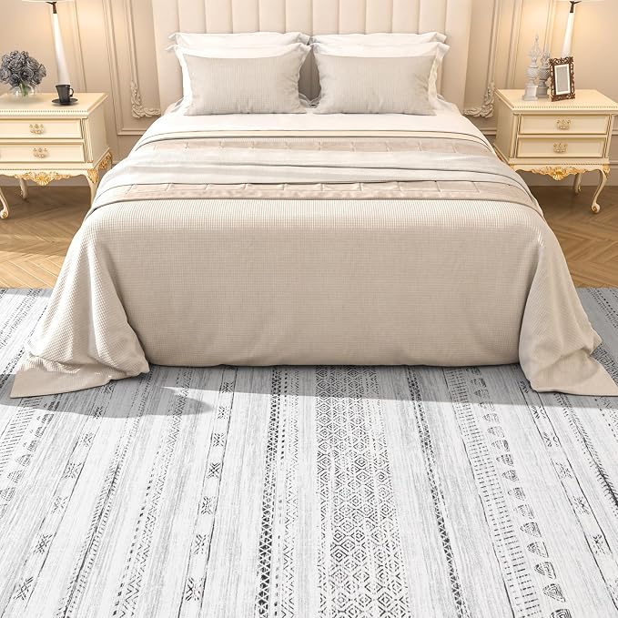 4x6 Area Rugs for Living Room Machine Washable Rug Distressed Indoor Carpet - Image 3