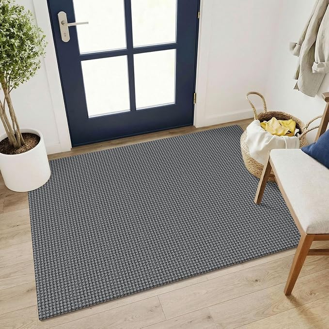 KOZYFLY Washable 3x4 Entry Area Rug, Braided Throw Rugs by KOZYFLY