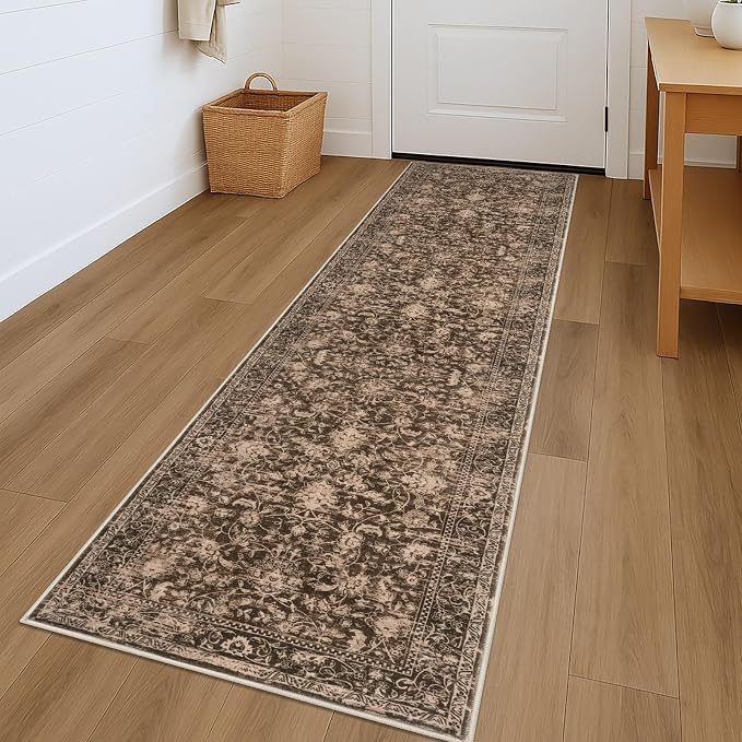 KILOCOCO Hallway Runner 2x7 Rug Runner Washable Kitchen Runners Printed Floral by Kilococo
