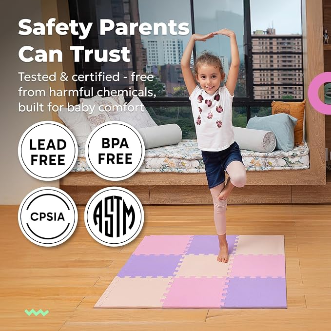 MioTetto Baby Play Mat, Comfortable Playtime Mat – Portable Foam Floor Tiles - Image 5