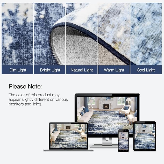 Lofus 8x10 Area Rug for Living Room, Abstract Large Rugs - Image 9