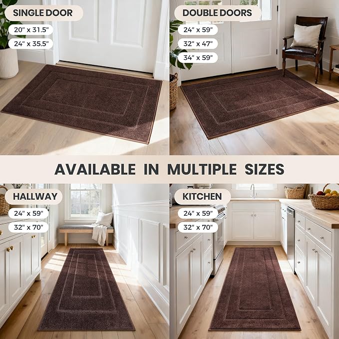 PURRUGS Dirt Trapping Door Mat 32" x 70", Non-Slip/Skid Machine Washable - Image 9