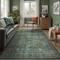 DCX Green 5x7 Rug, Kid & Pet Friendly by DCXWashableRug