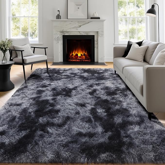 PAGISOFE Abstract Shaggy Area Rug 6x9 Feet, Plush Fluffy Rugs - Image 7