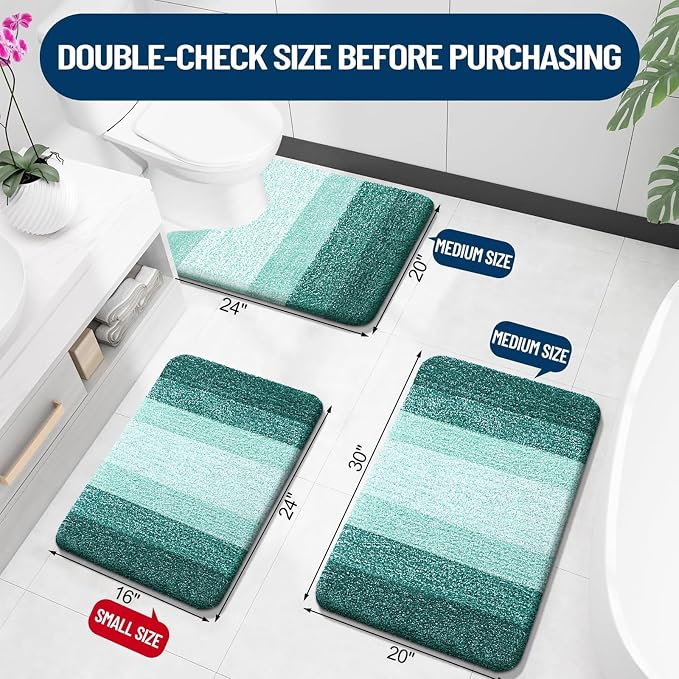 OLANLY Large Bathroom Rugs Mat 54x24, Extra Soft Absorbent Microfiber Bath Rugs - Image 2