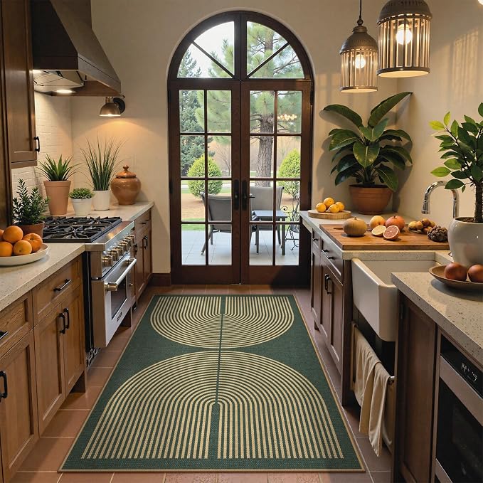 Lahome Enfys Modern Rainbow Easy Jute Entry Rug, 3x5 Washable Outdoor Patio - Image 7