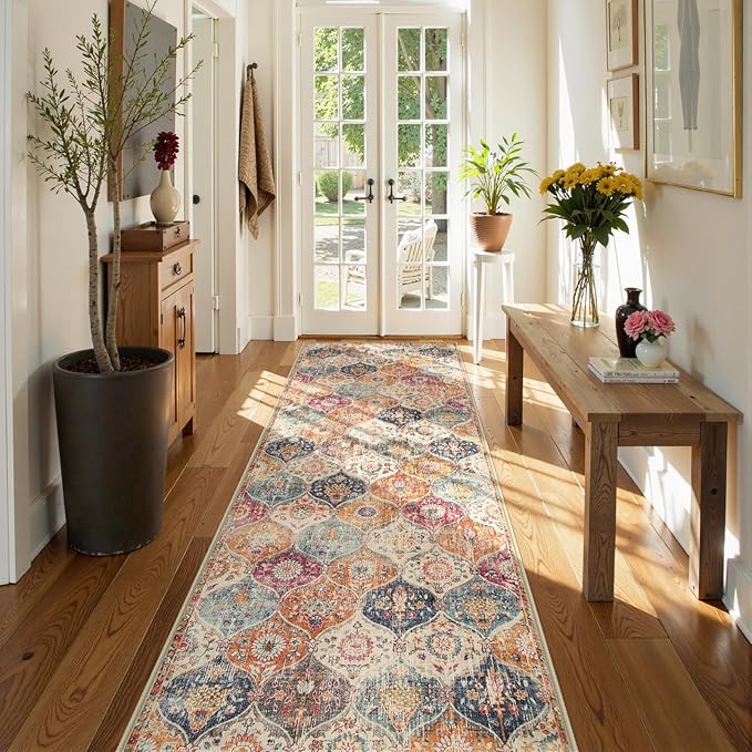 Lahome Moroccan Trellis Washable Runner Rug, 2x6 Kitchen Runners - Image 6
