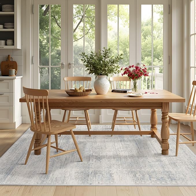 Latte&Fog 5x7 Washable Area Rugs - Image 5