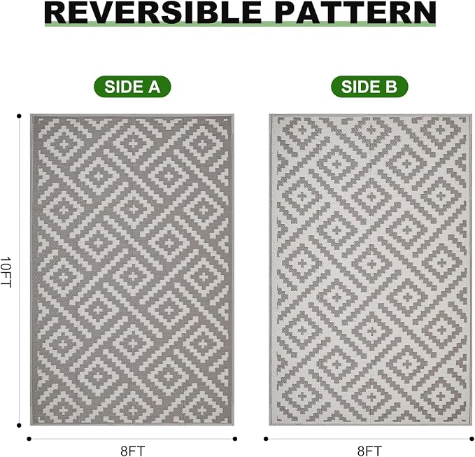 RURALITY Outdoor Rugs 8x10 Feet - Image 2
