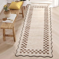 Washable Runner Rug 2x10 Modern Bordered Hallway Runner Rug Non Slip Kitchen by GarveeHome