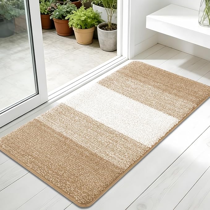 Kitinjoy Indoor Outdoor Door Mat, 45x27 Non-Slip Absorbent Dirt Trapper by Kitinjoy