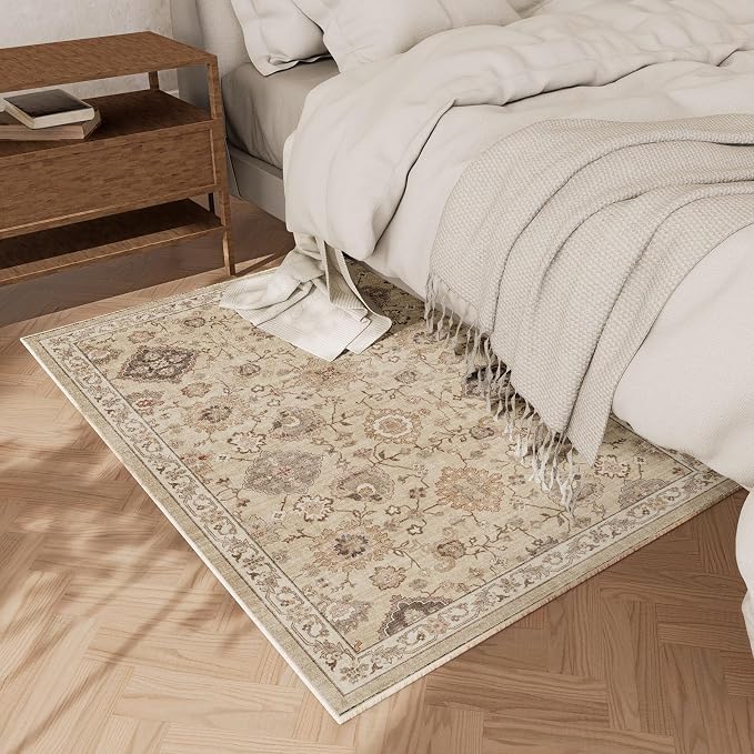 Machine Washable Boho Rugs for Entryway: Door Mat Indoor Entrance 2x3 Small - Image 2