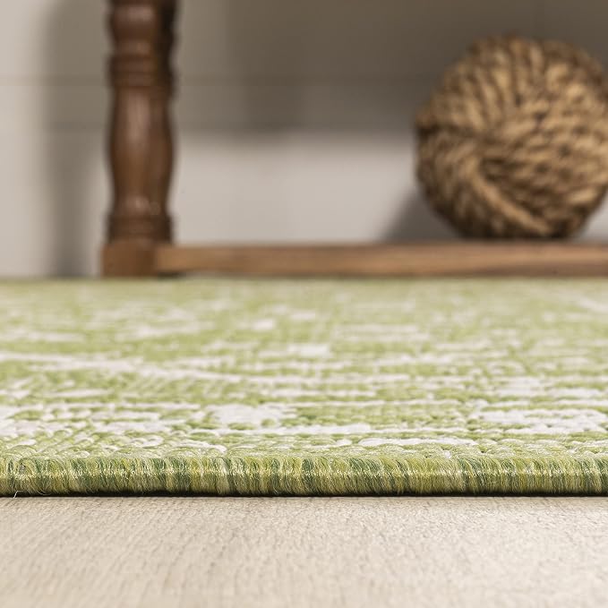 JONATHAN Y Boho Medallion Indoor Outdoor Area Rug 8X10 Green/Cream, Malta - Image 7