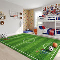 Soccer Rug for Kids, soft surface, non-slip backing, suitable for bedroom by Nanshibaalwaysstandsbyyou